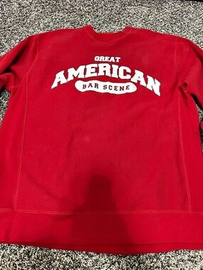 Zach Bryan Bar Scene Crewneck Sweatshirt Red Size XX-Large